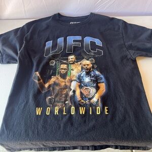 UFC Black Cotton Crewneck Tee